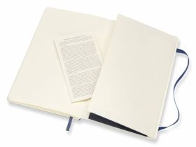 Записная книжка нелинованная Moleskine "Classic Sof" Large, 130х210 мм 192 стр, обложка синий сапфир