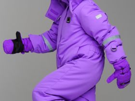 Варежки текстильные для девочек