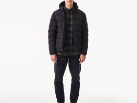 Мужская куртка-бомбер Lacoste на молнии из хлопка