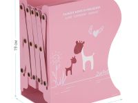 Подставка для книг MESHU, 3 отделения, раздвижная, розовая