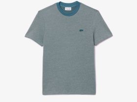 Мужская футболка Lacoste Caviar Piqué с контрастным вырезом