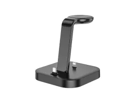 Док-станция Hoco CW43 Graceful 3 в 1 для AirPods/iPhone/Apple Watch (черный)