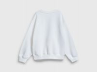 Свитшот с объёмным принтом для девочек, Белый