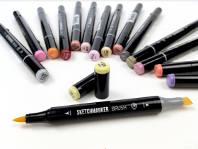 Маркер двухсторонний на спиртовой основе Sketchmarker Brush Цвет Малиновый