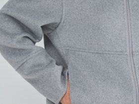 Куртка из пальтовой ткани с шерстью, Серый