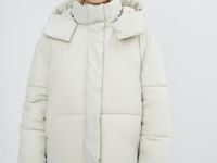 Утеплённая куртка с капюшоном, Бежевый