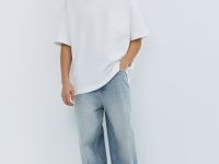 Футболка из плотного хлопка с карманом, Белый