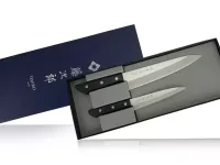 Набор из 2-х кухонных ножей Tojiro TBS-210, сталь VG-10, рукоять дерево, черный