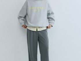 Свитшот с вышивкой, Серый