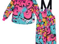 Комплект текстильный с полиуретановым покрытием для девочек: куртка, полукомбинезон