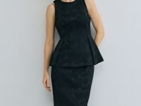 Прямая юбка из жаккарда, Черный