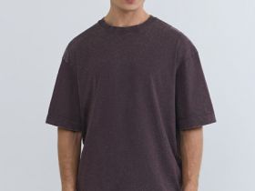 Базовая футболка с эффектом стирки, Фиолетовый