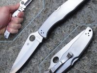 Складной нож Endura 4 - Spyderco 10P, сталь VG-10 Satin Plain, рукоять нержавеющая сталь