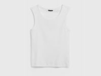 Базовая майка в рубчик, Белый