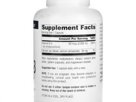 Source Naturals, Витамин D-3, 50 мкг (2000 МЕ), 400 капсул