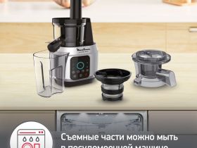 Шнековая соковыжималка Moulinex Juice & Clean ZU420E10