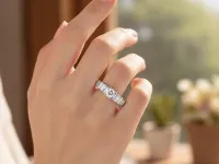 Классическое кольцо из белого золота э4012кц10220102_white