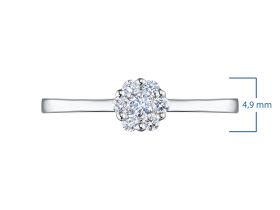 Кольцо из серебра э0612кц04152800