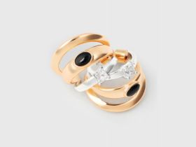 Серьги в виде колец O'STIN x Яндекс Книги, Золотой