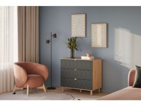 Комод Теджонс 93x85 Ромб Графитовый