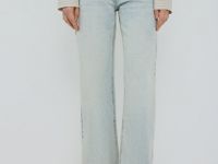 Широкие джинсы с высокой посадкой, Голубой