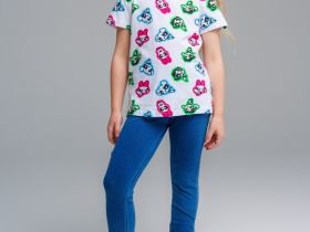 Фуфайка трикотажная для девочек (футболка)