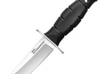 Нож с фиксированным клинком Cold Steel Mini Leatherneck Tanto, сталь 8Cr13MoV, рукоять кратон, черный