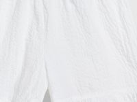 Шорты из ткани с жатым эффектом для девочек, Белый