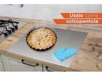 INOXLM lavorazioni inox Коробка из 2 предметов разделочная доска/столешница с Таро/шпателем из нержавеющей стали, разнх размеров для кухни, бара, ресторана (50 х 50 см, складная 2 см) 50x50 Piega 2 см