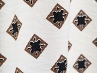 Прямые брюки с принтом, Белый