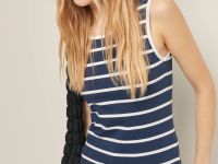 Майка приталенного силуэта в полоску