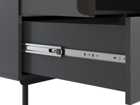 Распашной шкаф Квелен 3-144x220 Графитовый