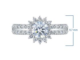 Классическое кольцо из белого золота э4712кц04201507_white