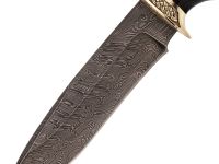 Туристический нож Скиф, дамасская сталь, рукоять граб