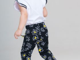 Брюки детские трикотажные для девочек, 2 пары в комплекте