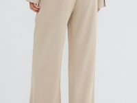 Широкие брюки с эластичным поясом, Бежевый