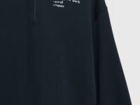 Толстовка с воротником-стойкой на молнии, Черный