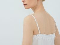 Топ с кружевом, Белый