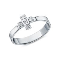 Серебряное кольцо с фианитами