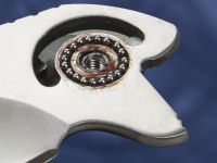 Складной нож CRKT Ripple Blue Combo, сталь Acuto 440, рукоять нержавеющая сталь 420J2