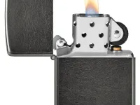 Зажигалка ZIPPO Logo с покрытием Gray Dusk, латунь/сталь, серая, матовая, 38x13x57 мм