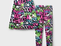 Термокомплект трикот. для девочек: фуфайка (футболка) с длин. рук, брюки для эпизод. использования