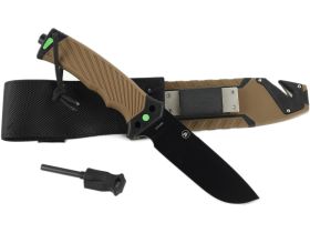 Нож Ganzo G8012V2-DY c паракордом, сталь 8CR13, рукоять пластик