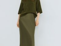 Джемпер из пряжи с шерстью альпака, Зеленый