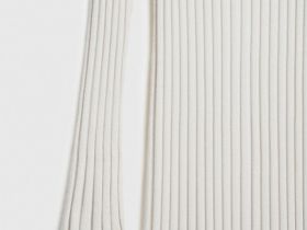 Расклёшенное платье в рубчик, Бежевый