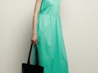 Платье из хлопка с отложным воротником