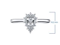 Классическое кольцо из белого золота с бриллиантами э0901кц01210119