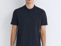 Поло с принтом, Синий