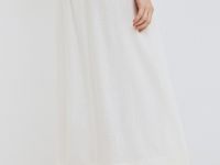 Миди-юбка с эластичным поясом, Белый