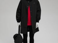 Плащ с капюшоном прямого кроя